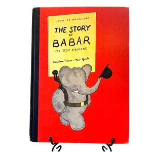 Vintage 1960 The Story of Babar the Little Elephant by Jean De Brunhoff, HC